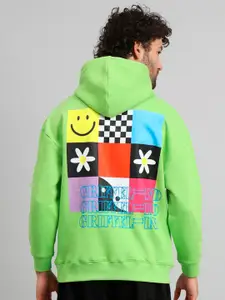 GRIFFEL Graphic Printed Hooded Fleece Sweatshirt