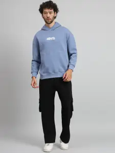 GRIFFEL Printed Hooded Neck Cotton Fleece Sweatshirt With Pants