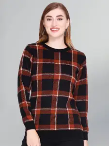 GODFREY Checked Ribbed Woollen Pullover