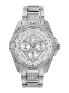 GUESS Women Embellished Dial Bracelet Style Straps Analogue Watch U0286L1M