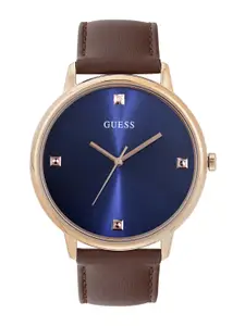 GUESS Women Printed Dial & Leather Straps Analogue Watch U1361L6M