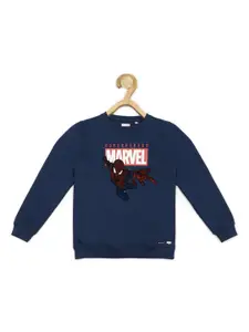 Allen Solly Junior Boys Spider-Man Printed Round Neck Cotton Pullover Sweatshirt
