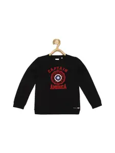Allen Solly Junior Boys Captain America Printed Round Neck Cotton Pullover Sweatshirt