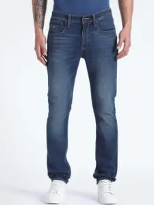 Flying Machine Men Straight Fit Clean Look Light Fade Stretchable Jeans