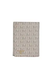 Da Milano Women Typography Printed Leather Two Fold Wallet