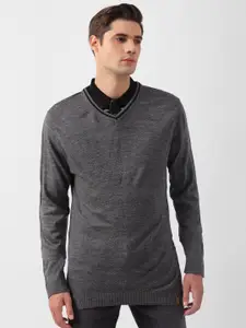 Peter England Casuals Self Design Acrylic Pullover