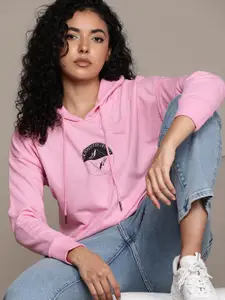 Roadster Women Printed Hooded Sweatshirt