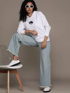 Roadster Women Printed Hooded Sweatshirt