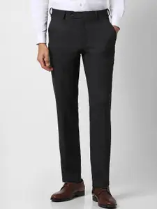 Van Heusen Men Mid Rise Slim Fit Cotton Formal Trousers