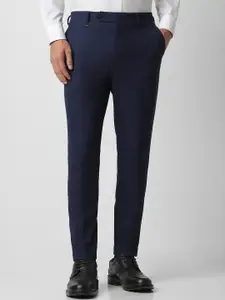 Van Heusen Men Mid Rise Slim Fit Cotton Formal Trousers