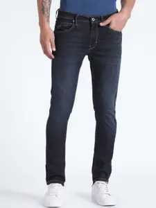 Flying Machine Men Tapered Fit Clean Look Light Fade Stretchable Jeans