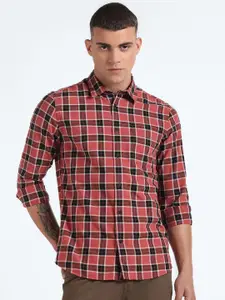 Flying Machine Slim Fit Tartan Checks Pure Cotton Casual Shirt
