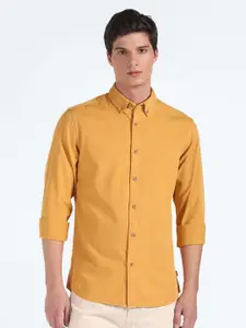 Flying Machine Button-Down Collar Slim Fit Opaque Pure Cotton Casual Shirt