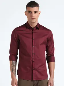 Flying Machine Slim Fit Spread Collar Pure Cotton Casual Shirt