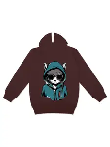 HERE&NOW Boys Graphic Printed Hooded Fleece Pullover Sweatshirt