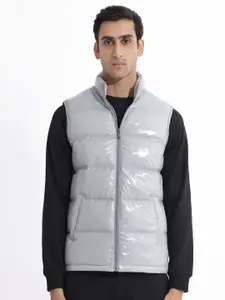 RARE RABBIT Men Cover Puffer Mock Collar Padded Jacket