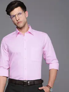 Raymond Pure Cotton Self Design Slim Fit Textured Formal Shirt