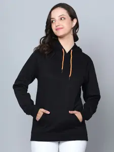 Fashion And Youth Hooded Long Sleeves Fleece Pullover Sweatshirt