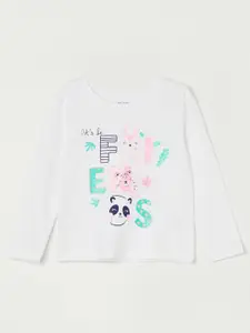 Juniors by Lifestyle Girls Typography Printed Cotton T-shirt