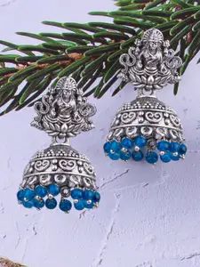 GRIIHAM Silver-Plated Stainless Steel Contemporary Jhumkas