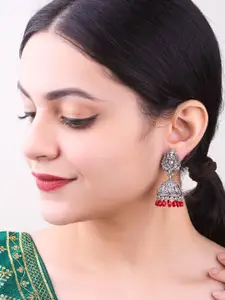 GRIIHAM Contemporary Stainless Steel Jhumkas Earrings