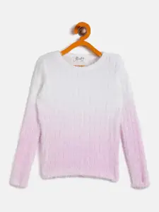 JWAAQ Girls Ribbed Pure Cotton Pullover