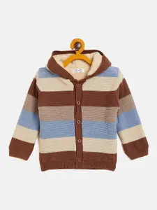 JWAAQ Infants Boys Striped Pure Cotton Cardigan Sweater