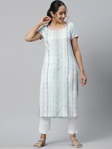 AURELIA Striped Straight Kurta