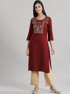 AURELIA Yoke Design Zar Work Straight Kurta