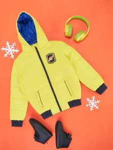 Pantaloons Junior Boys Reversible Hooded Puffer Jacket