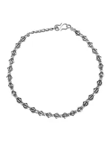 Abhooshan Silver-Plated Beaded Anklet