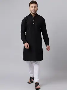 Vgyaan Floral Embroidered Regular Sequinned Kurta With Trousers