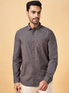 BYFORD by Pantaloons Micro Ditsy Printed Slim Fit Opaque Pure Cotton Casual Shirt