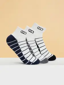 Ajile by Pantaloons Men Pack Of 3 Striped Cotton Ankle-Length Socks