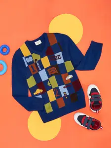 Pantaloons Junior Boys Conversational Printed Acrylic Pullover