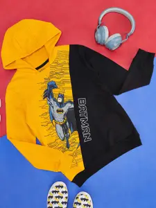 Pantaloons Junior Boys Batman Printed Hooded Cotton Pullover Sweatshirt