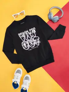 Pantaloons Junior Boys Typography Printed Pullover Cotton Sweatshirt