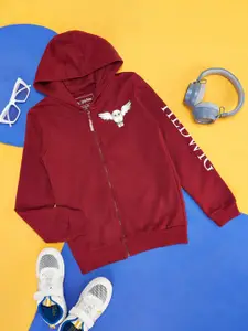 Pantaloons Junior Girls Typography Printed Front-Open Sweatshirt