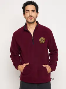 Club York Half Zipper Mock Neck Fleece Pullover Sweatshirt
