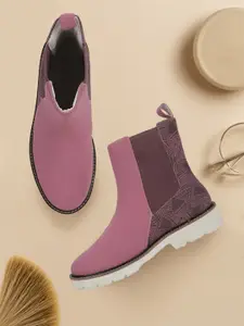 Yoho Women Mid Top Digital Printed Chelsea Boots