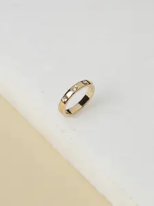 Accessorize London Women's Gold Chunky Gem Stone Ring