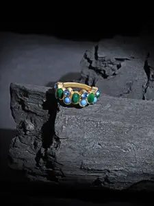 Accessorize London Women Eclectic Gem & Stones Studded Finger Ring