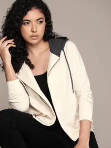 Roadster Women Solid Hooded Sweatshirt