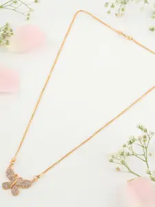 VAGHBHATT Set Of 2 Gold Plated Pendant With Chain