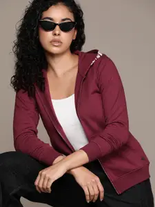 Roadster Women Solid Hooded Sweatshirt