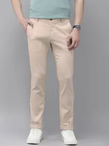 Arrow Sport Men Solid Slim Fit Low-Rise Regular Trousers