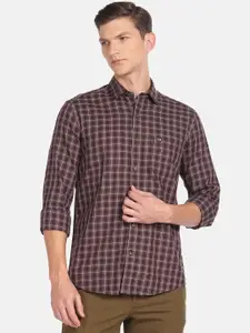 Arrow Sport Slim Fit Checked Pure Cotton Casual Shirt