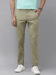 Arrow Sport Men Solid Slim Fit Low-Rise Regular Trousers