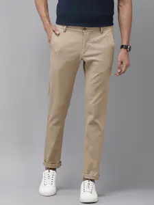 Arrow Sport Men Solid Slim Fit Low-Rise Regular Trousers
