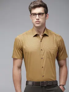 Arrow Manhattan Slim Fit Printed Pure Cotton Formal Shirt